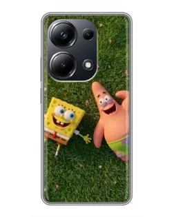 Чехол для Xiaomi POCO M6 Pro с картинкой «Друзья на лужайке»