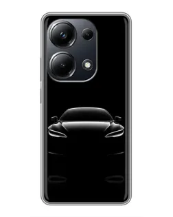 Чохол для Xiaomi POCO M6 Pro з картинкою «Силует Tesla Night» Чохол для Xiaomi POCO M6 Pro з картинкою «Силует Tesla Night»