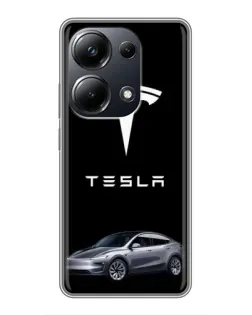 Чехол для Xiaomi POCO M6 Pro с картинкой «Tesla Model Y» Чехол для Xiaomi POCO M6 Pro с картинкой «Tesla Model Y»