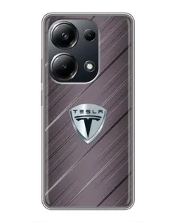 Чехол для Xiaomi POCO M6 Pro с картинкой «Металлическая текстура Tesla» Чехол для Xiaomi POCO M6 Pro с картинкой «Металлическая текстура Tesla»