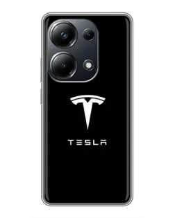 Чехол для Xiaomi POCO M6 Pro с картинкой «Tesla White Logo» Чехол для Xiaomi POCO M6 Pro с картинкой «Tesla White Logo»