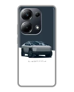 Чехол для Xiaomi POCO M6 Pro с картинкой «Серебристый Cybertruck Tesla» Чехол для Xiaomi POCO M6 Pro с картинкой «Серебристый Cybertruck Tesla»