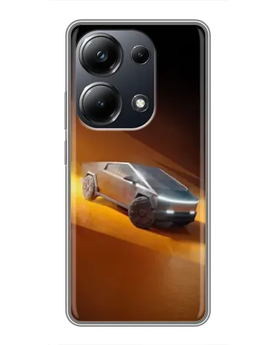 Чехол для Xiaomi POCO M6 Pro с картинкой «Cybertruck в пустыне»
