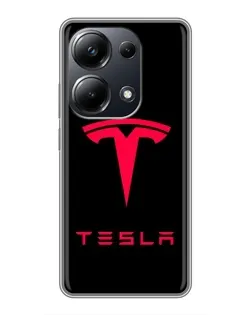 Чехол для Xiaomi POCO M6 Pro с картинкой «Tesla Red Logo» Чехол для Xiaomi POCO M6 Pro с картинкой «Tesla Red Logo»