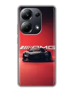 Чехол для Xiaomi POCO M6 Pro с картинкой «Mercedes AMG — красная линия»