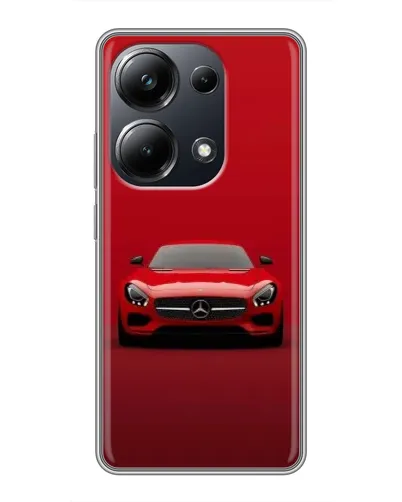 Чехол для Xiaomi POCO M6 Pro с картинкой «Красный Mercedes AMG»