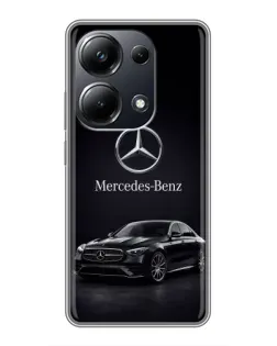 Чехол для Xiaomi POCO M6 Pro с картинкой «Mercedes — решетка радиатора»