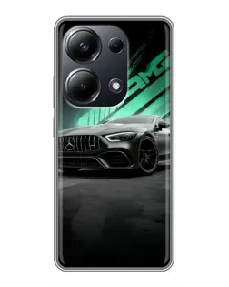 Чехол для Xiaomi POCO M6 Pro с картинкой «Темный Mercedes AMG»