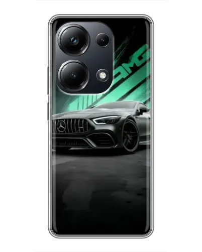 Чехол для Xiaomi POCO M6 Pro с картинкой «Темный Mercedes AMG»