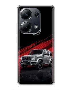 Чехол для Xiaomi POCO M6 Pro с картинкой «Mercedes G-Class красный»
