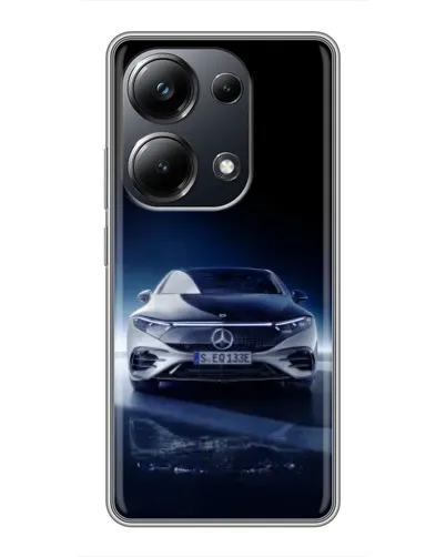 Чехол для Xiaomi POCO M6 Pro с картинкой «Ночной Mercedes EQ»