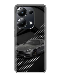 Чехол для Xiaomi POCO M6 Pro с картинкой «Mercedes AMG — графика»