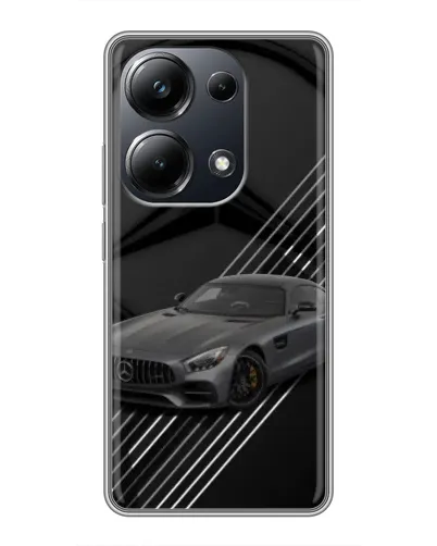 Чехол для Xiaomi POCO M6 Pro с картинкой «Mercedes AMG — графика»