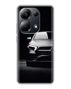 Чехол для Xiaomi POCO M6 Pro с картинкой «Свет фар Mercedes»