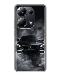 Чехол для Xiaomi POCO M6 Pro с картинкой «Mercedes в дыму»