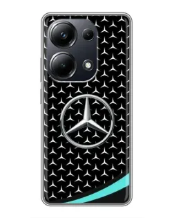 Чехол для Xiaomi POCO M6 Pro с картинкой «Mercedes — бирюзовый акцент»