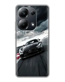 Чехол для Xiaomi POCO M6 Pro с картинкой «Гоночный Mercedes AMG»