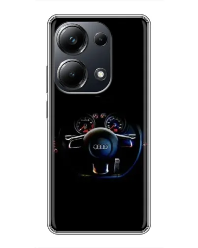 Чехол для Xiaomi POCO M6 Pro с картинкой «Салон Audi — руль»