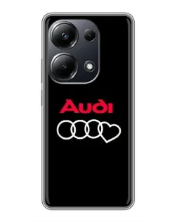 Чохол для Xiaomi POCO M6 Pro з картинкою «Логотип Audi Heart» Чохол для Xiaomi POCO M6 Pro з картинкою «Логотип Audi Heart»