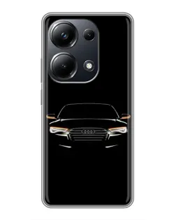 Чехол для Xiaomi POCO M6 Pro с картинкой «Audi — ночной контур» Чехол для Xiaomi POCO M6 Pro с картинкой «Audi — ночной контур»