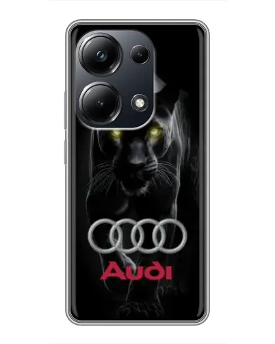 Чехол для Xiaomi POCO M6 Pro с картинкой «Пантера и Audi»
