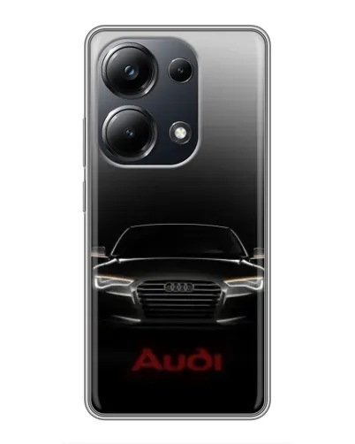 Чехол для Xiaomi POCO M6 Pro с картинкой «Audi — градиентный контур»