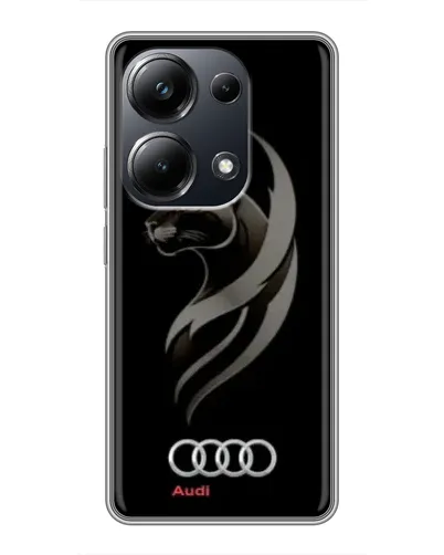 Чехол для Xiaomi POCO M6 Pro с картинкой «Графика — пантера и Audi»