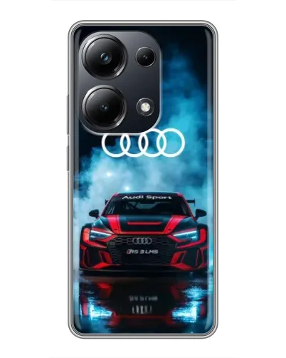 Чехол для Xiaomi POCO M6 Pro с картинкой «Audi Sport — неон»