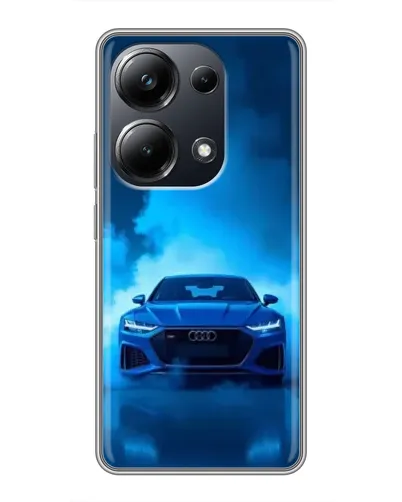 Чехол для Xiaomi POCO M6 Pro с картинкой «Audi — голубая энергия»