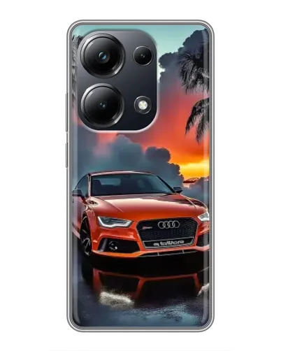 Чехол для Xiaomi POCO M6 Pro с картинкой «Audi — закат»