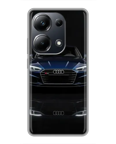 Чехол для Xiaomi POCO M6 Pro с картинкой «Audi — ночное отражение»