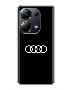 Чехол для Xiaomi POCO M6 Pro с картинкой «Audi White Logo» Чехол для Xiaomi POCO M6 Pro с картинкой «Audi White Logo»