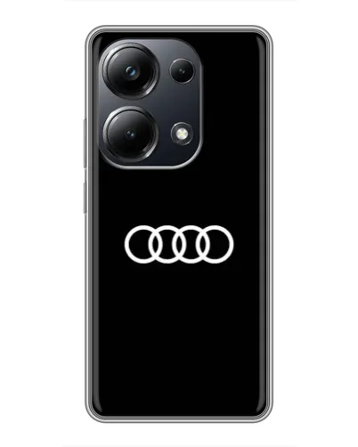 Чехол для Xiaomi POCO M6 Pro с картинкой «Audi White Logo»
