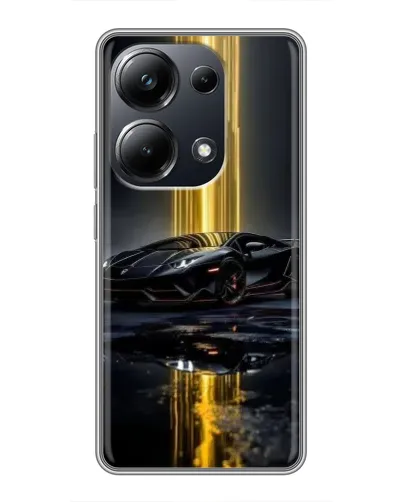 Чехол для Xiaomi POCO M6 Pro с картинкой «Ночной Lamborghini драйв»