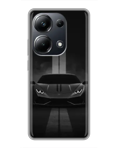 Чехол для Xiaomi POCO M6 Pro с картинкой «Lamborghini симметрия дорог»