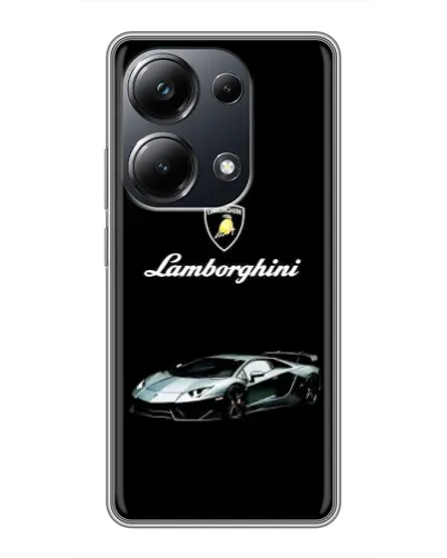 Чехол для Xiaomi POCO M6 Pro с картинкой «Логотип Lamborghini классика»