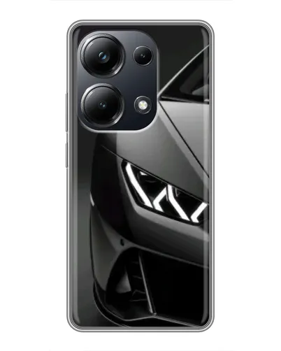 Чехол для Xiaomi POCO M6 Pro с картинкой «Lamborghini фары детализация»