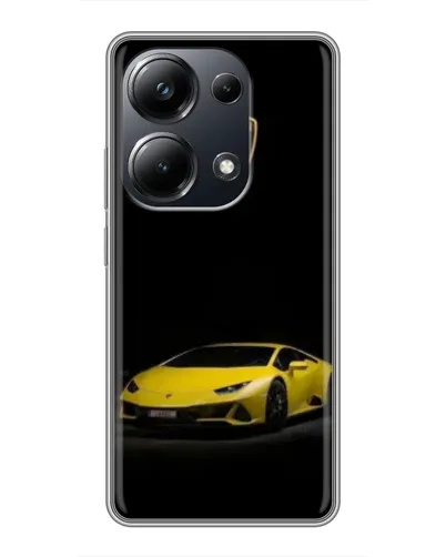 Чехол для Xiaomi POCO M6 Pro с картинкой «Lamborghini желтый акцент»