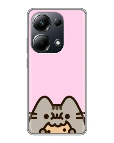 Чехол для Xiaomi POCO M6 Pro с картинкой «Pusheen и печенье»