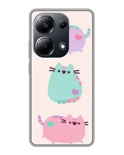 Чохол для Xiaomi POCO M6 Pro з картинкою «Pusheen тріо» Чохол для Xiaomi POCO M6 Pro з картинкою «Pusheen тріо»