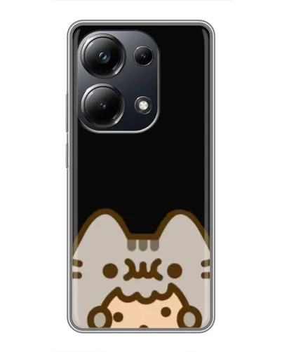 Чехол для Xiaomi POCO M6 Pro с картинкой «Пушин на черном»