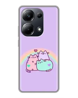 Чохол для Xiaomi POCO M6 Pro з картинкою «Веселкові Пушини» Чохол для Xiaomi POCO M6 Pro з картинкою «Веселкові Пушини»