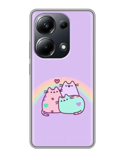 Чехол для Xiaomi POCO M6 Pro с картинкой «Радужные Пушины»