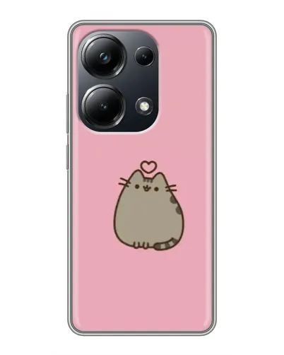 Чехол для Xiaomi POCO M6 Pro с картинкой «Pusheen сердце»