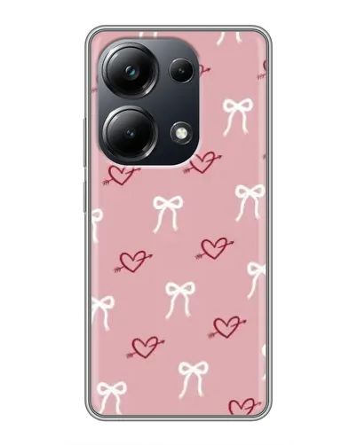Чехол для Xiaomi POCO M6 Pro с картинкой «Сердца и банты» Чехол для Xiaomi POCO M6 Pro с картинкой «Сердца и банты»