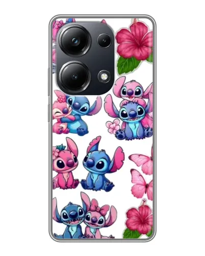 Чехол для Xiaomi POCO M6 Pro с картинкой «Стикеры Stitch и Angel»