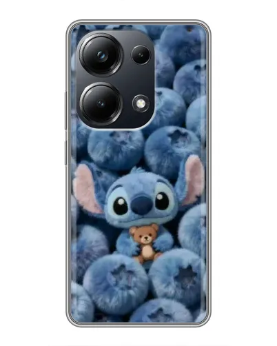 Чехол для Xiaomi POCO M6 Pro с картинкой «Стич и голубика»