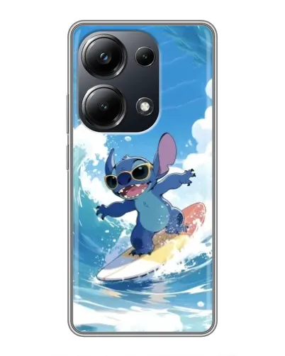 Чехол для Xiaomi POCO M6 Pro с картинкой «Стич на волне»