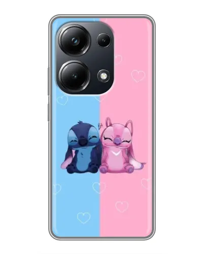 Чехол для Xiaomi POCO M6 Pro с картинкой «Stitch и Angel Love»