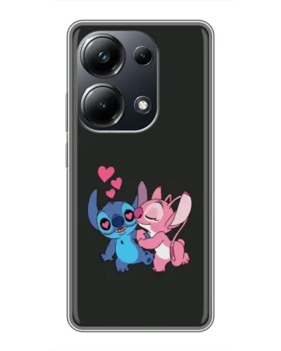 Чехол для Xiaomi POCO M6 Pro с картинкой «Анжел целует Стича»